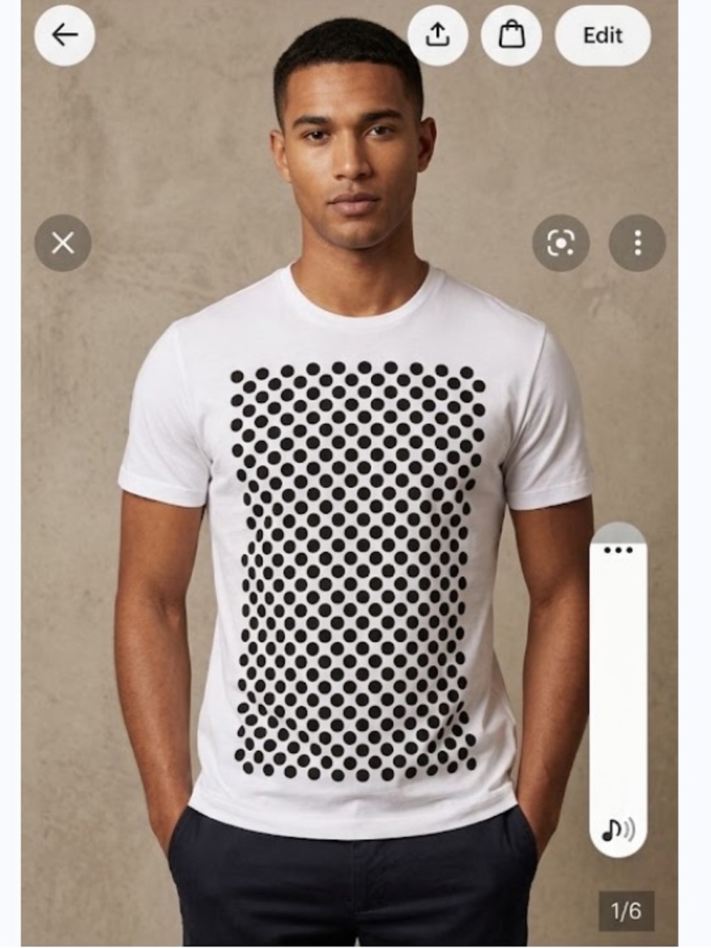 Jonathan Saunders White Polka Dot Short Sleeves T Shirt - Sz L